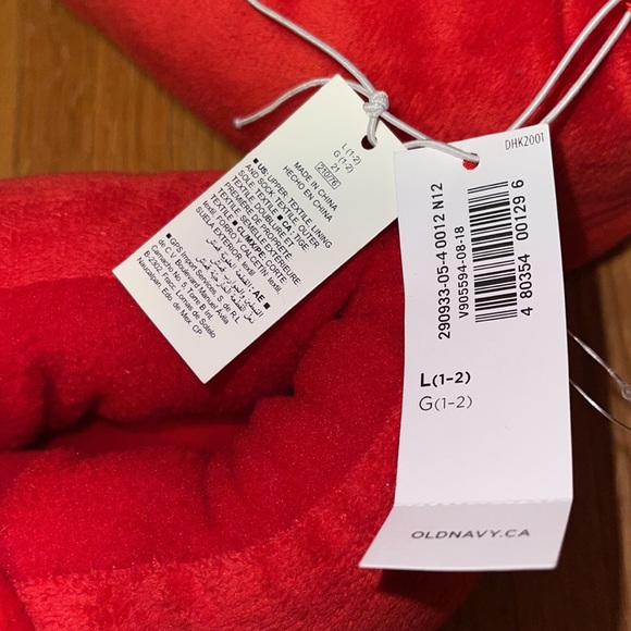 Brand new with tag Size L 1-2 Old Navy Santa Slippers - Picture 3 of 3